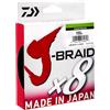 Daiwa J-Braid X8 - Filo da pesca intrecciato, 150 m, # 0,10 mm x 8 Chartreuse, per surfcasting e pesca alla carpa