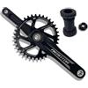 LHHL 170mm Mountain Bici Bicicletta Guarnitura Integrate Cave 32/34/36/38T Singolo Ingranaggio MTB Guarnitura con BB per 9/10/11 velocità(32T)