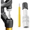 Générique Adattatore per valvola per bicicletta | Shock Pump Valve Adapter-Anti-Slip V́alve Extender Extension Converter Nozzle | Tire Pump Accessories for Bicycle ump Vąalve Extender with Ball Air