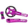 LHHL 170mm Mountain Bike Guarnitura MTB Integrate Cave Set di Pedivelle 34/36T Lega di Alluminio Singola Rotonda Ingranaggio con BB(Rot,38t)