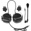 WISEONUS Cuffie Airsoft Tattico Paintball Caccia attività Casco Guida Laterale Auricolare Impermeabile Auricolare con Microfono Funzionale Cuffia
