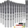 SAPLIZE Manopole da golf 13 pezzi con kit di rigonfiamento completo, di medie dimensioni, impugnature ibride per mazze da golf, grigio