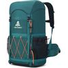 Bseash Zaino da trekking impermeabile da 40 litri con copertura antipioggia, borsa da viaggio per sport all'aria aperta, campeggio, arrampicata, ciclismo, sci, Blu e verde, 40L, Per esterni