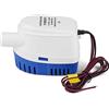 Tyenaza Pompe di Sentina, 12V 1100 GPH Pompa di Sentina Automatica Barca, Automatica Sommergibile Marina Pompa Acqua Silenziosa Liquida con Galleggiante per Barche, Stagni, Piscine