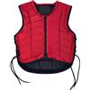 MFMEXUL Gilet Equestre per Equitazione Imbottitura Segmentata E Regolazione Laterale Tessuto Mesh Shock-assorbente Frontale Adatto Ad Adulti O Bambini Training in Maneggio E Tempo Libero, Rosso, L