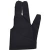 Zenllihome Guanto da biliardo a tre dita per biliardo e biliardo, accessorio elastico per stecca da biliardo per mancini e destrimani, nero (2 pezzi)