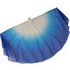 DSFIHJO Ventagli Danza del Ventre Chiffon Grande ventaglio Velo Apertura Puntelli da Ballo Lisca di Pesce Manico Pieghevole Cinese 85 cm(Color 17,2PCS)