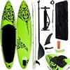 Runheo Set di tavola da SUP gonfiabile, 305 x 76 x 15 cm, verde, con canotta, pompa, borsa per il trasporto, ideale per surf, sport acquatici, tempo libero, fitness e yoga in mare, fiume, spiaggia