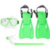 TOVINANNA Set Completo di Attrezzatura da Snorkeling per Adulti Maschera Subacquea Professionale, Boccaglio Anti-perdita, Pinne Leggere in Pvc e Design Ergonomico per Piscine e Immersioni