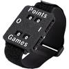 YUEHISY Orologio da Polso con Contatore di punteggi: Cinturino Regolabile con Contatore di Colpi di Tipo Manuale - Segnapunti per Tennis, Cricket, Pallavolo (Black)