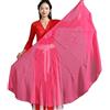 DSFIHJO Ventagli Danza del Ventre Chiffon Grande ventaglio Velo Apertura Puntelli da Ballo Lisca di Pesce Manico Pieghevole Cinese 85 cm(Color 2,2PCS)