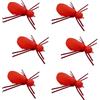Thor Outdoor Set da pesca a mosca in schiuma, rosso, 6 pezzi, misura amo #14 - Topwater mosche secche per spigola, panfish e trota