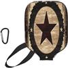 Mexpekil Custodia protettiva universale per racchetta da pickleball vintage con bandiera dello stato del Texas, 29,5 x 22,1 cm, custodia protettiva universale per pagaie da pickleball, in neoprene