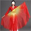 DSFIHJO Ventagli Danza del Ventre Grande ventaglio in Chiffon Velo da Ballo Puntelli a Lisca di Pesce Manico Pieghevole Cinese 85 cm(Color 3,2PCS)