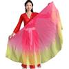 DSFIHJO Ventagli Danza del Ventre Grande ventaglio di Danza da 85 cm in Chiffon Pieghevole a Lisca Pesce, Puntelli for Ballerini del Ventre(Color 10,2PCS)