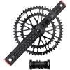 LHHL 170mm Bici da Strada Integrate Cave Guarnitura 50-34T 53-39T Rotondo Doppio Pignone Lega di Alluminio Guarnitura con BB，10/11 velocità(53-39T)
