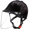 AsrMyjcx Casco Equestre Casco Protettivo Regolabile Casco da Cavallo Cappello Equitazione Interno Sfoderabile Materiale PP Fibra Poliestere Adatto per Ragazzi, Lente Trasparente