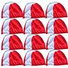3asyglide Cuffie da Nuoto in Poliestere da 12 Confezioni per Cappello da Bagno per Bambini Junior Junior in Tessuto di Poliestere (Rosso e Bianco, Adulto)