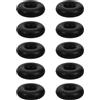 NUOBESTY 10 Pezzi Anello in Gomma per Attrezzatura Palestra, Accessorio Fitness Nero Facile Installazione per Cavi e Macchine da Palestra