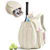 HWJFDC Borsa Tennis Zaino Da Tennis Unisex Borsa Portatile Badminton Volano Elegante 2 Pacchi(Beige)
