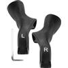 Ciieeo Impugnature Manubrio per Mountain Bike in Pa Nylon Nero, 1 Paio Antiscivolo e Resistente all'Usura, Facile Installazione per Accessori Manubrio Bici