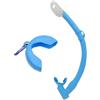Accarugty Boccaglio in silicone, Dry Top, tubo di respirazione pieghevole, snorkeling per adulti, tubo per snorkeling asciutto bagnato, boccaglio anti inondazione, boccaglio da viaggio (blu)