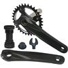 LHHL 170mm Mountain Bike Guarnitura Integrate Cave 32T/34T/36T/38T Rotonda Ingranaggio Adatta for MTB/Bici da Strada con BB(32t)