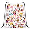 Onperpoe K Pop Borse con coulisse, borsa Kpop Gym PE per sport, viaggi, scuola, regali per ragazze fan del K-pop amanti della musica coreana, borsa con corde per spiaggia piscina, C, 45x36cm, Kpop