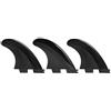 SALUTUYA Pinna SUP, Pinna per tavola da Surf Universale G5 Rimovibile 3 Pezzi Pinne per tavola da Paddle rinforzate robuste, per tavola da Surf Longboard, tavola da Paddle Gonfiabile(Black, M Size)