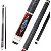 KHEALING OKHEALING Stecca da biliardo in fibra di carbonio T700 da 12,4 mm, punta multistrato in pelle di maiale XTC, con impugnatura a 1/2 giunto, fatta a mano, dritta, per 8 palline, 9 palline, 538,6-567 g,