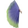 DSFIHJO Ventagli Danza del Ventre Chiffon Grande ventaglio Velo Apertura Puntelli da Ballo Lisca di Pesce Manico Pieghevole Cinese 85 cm(Color 8,2PCS)