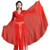 DSFIHJO Ventagli Danza del Ventre Grande ventaglio in Chiffon Velo da Ballo Puntelli a Lisca di Pesce Manico Pieghevole Cinese 85 cm(Color 6,2PCS)