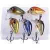 Generic XILILHC 5 Pz/Scatola Mini Richiamo di Pesca 1.5G 27 Millimetri Crankbait Occhi 3D Pesca alla Carpa Affrontare Wobblers Galleggianti Topwater Lure Pesce Crank Esca Dura(Type A)