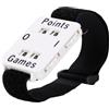 YUEHISY Orologio Contatore del Punteggio con Cinturino Regolabile - Bracciale Contatore del Punteggio per Accessori Sportivi da Cricket, Tennis, Padel (White)