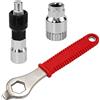 NIXRET Kit riparazione bici con estrattore pedivella bici, attrezzo per movimento centrale bici e chiave inglese da 16 mm, compatibile con la maggior parte delle mountain bike, bici da corsa e bici cittadine