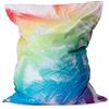 Lumaland Poltrona Sacco Pouf | Bean Bag grande XXL per interni & esterni | 140x180cm idrorepellente | Con rivestimento lavabile | Incl. borsa interna ricaricabile con perle EPS da 380l [Tropicale]