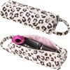 Linpr Borsa Porta Asciugacapelli, graziosa Custodia da Viaggio Portatile, Borsa Porta Strumenti per Lo Styling Compatibile con Arricciacapelli, Piastre, Pettini Liscianti (Leopardo Marrone)