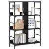 vidaXL Libreria 4 livelli 78,5 x 33 x 117,5 cm metallo PB Rovere nero