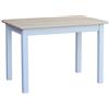 k koma Tavolo da cucina 100 x 60 cm, in legno di pino massiccio, colore bianco,nuovo produttore (pino laccato)