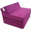 Natalia Spzoo Materasso pieghevole per ospiti 200 x 70 x 10 cm in diversi colori Microfibra (Violetto 1224)