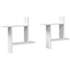 vidaXL Mensole a Muro 2 pz Bianche 50x12x50 cm in Truciolato, scaffale a muro, scaffale espositivo, espositore a muro, scaffale pensile, espositore