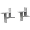 vidaXL Mensole a Muro 2pz Grigio Cemento 38x12x38 cm in Truciolato, scaffale a muro, scaffale espositivo, espositore a muro, scaffale pensile