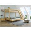 Erst-Holz Sei varianti letto a castello 3 posti 140x200 e 90x200 x adulti, pino massiccio V-60.18-09-14Doghe in assi di legno rigide incl.