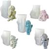 Bangbobi Stampi per Candele in Silicone a Forma di Angelo 3D, Set di 5 Pezzi