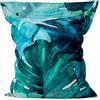 Lumaland - Enorme poltrona a sacco Luxury, pouf gigante con imbottitura da 380 litri, 140 x 180 cm, materiale adatto a interni ed esterni, motivo botanico