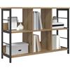 vidaXL Libreria Rovere artigianale 102 x 32 x 72,5 cm, Libreria Industriale, Grande Spazio, Design Retangolare, Mensola Decorativa, Per Casa e Ufficio
