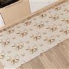 PETTI Artigiani Italiani - Tappeto Cucina Antiscivolo Lavabile in Lavatrice, Passatoia Cucina, Tappeto Cucina Lungo, 52x100 cm, Disegno Fiocco Beige, 100% Made in Italy