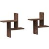 vidaXL Mensole da Parete 2pz Rovere Marrone 38x12x38 cm in Truciolato, scaffale a muro, scaffale espositivo, espositore a muro, scaffale pensile