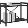 vidaXL Libreria Rovere Nero 60 x 30 x 50 cm Legno multistrato, Libreria Industriale Moderna, Scaffale a più livelli, Mobile Decorativo per Organizzare Casa