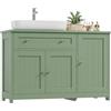 FOREHILL 90CM Mobile Sottolavabo per Bagno con 3 Ante e 1 Cassetti Verde